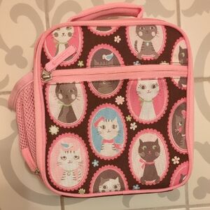 Pottery Barn Kids Pink and Gray Lunch Bag
